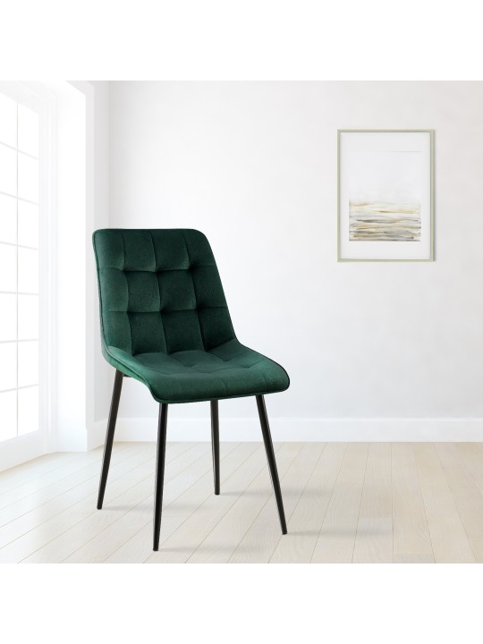 Gifford fluwelen eetkamerstoel, groen Gifford fluwelen eetkamerstoel, groen