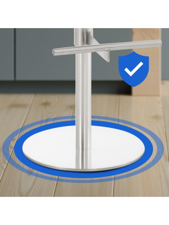 Barkruk Cadiz stof roestvrij staal, donkergrijs