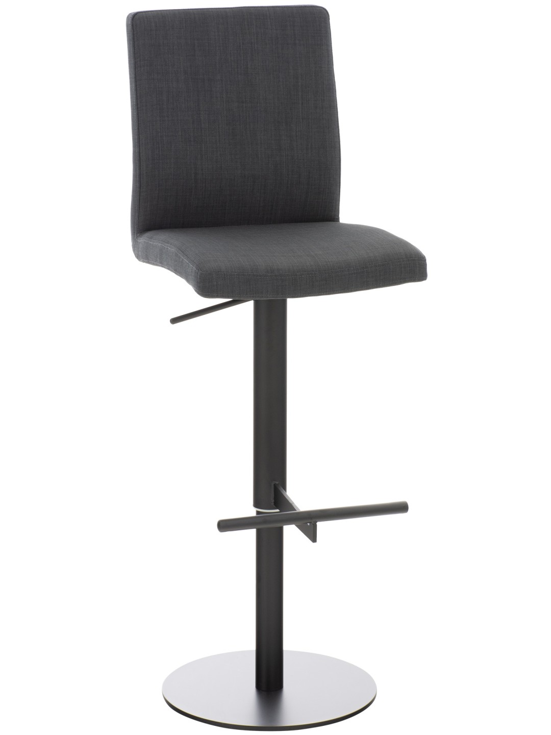 Barkruk Cadiz stof, donkergrijs