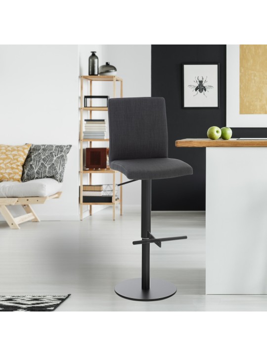 Set van 2 barkrukken Cadiz stof, donkergrijs Set van 2 barkrukken Cadiz stof, donkergrijs