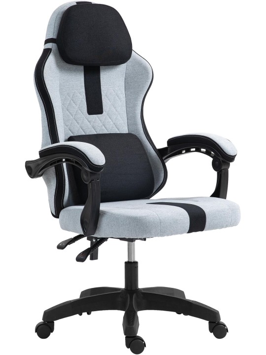 Bureaustoel Miltona stof, grijs/zwart