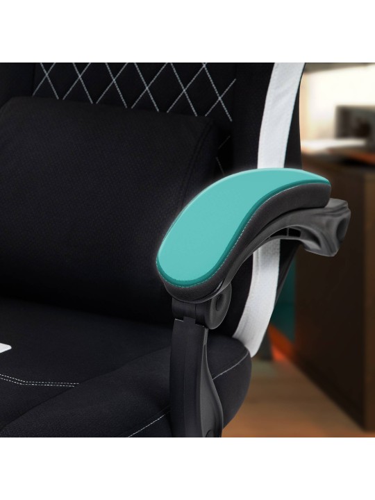 Bureaustoel Miltona stof, zwart/wit