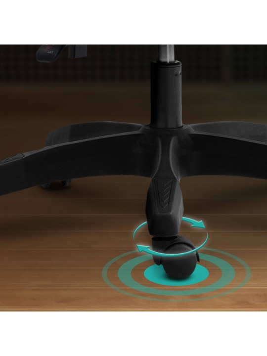 Bureaustoel Miltona stof, zwart/wit