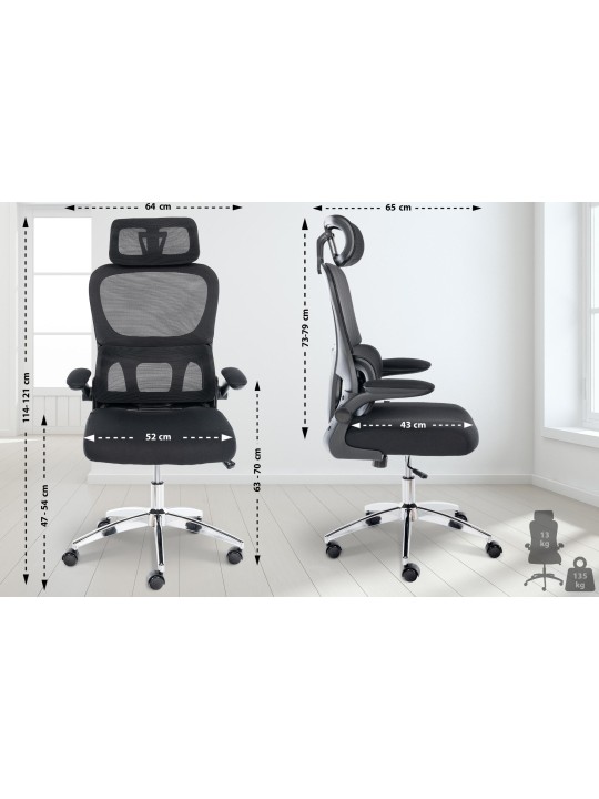 Bureaustoel Overton, zwart