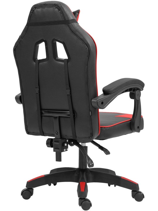 Bureaustoel Orkney kunstleer, zwart/rood