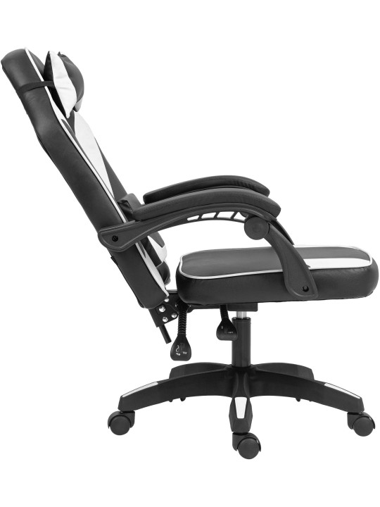 Bureaustoel Orkney kunstleer, zwart/wit