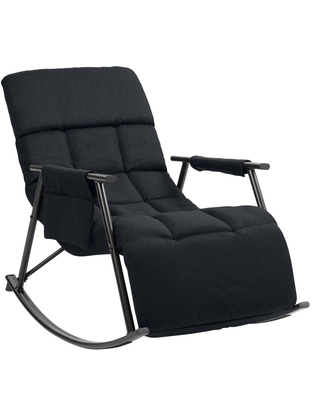 Schommelstoel Cathy stof, zwart