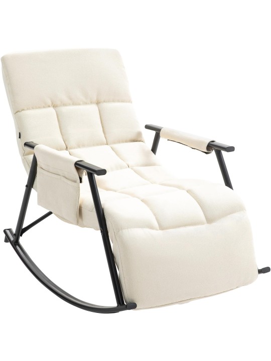 Schommelstoel Cathy stof, crème Schommelstoel Cathy stof, crème