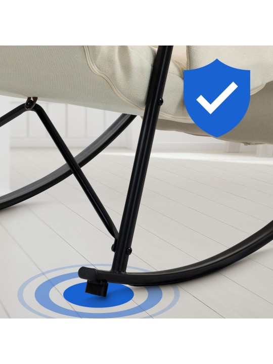 Schommelstoel Cathy stof, crème Schommelstoel Cathy stof, crème