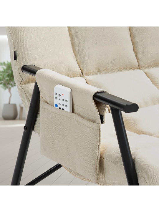 Schommelstoel Cathy stof, crème Schommelstoel Cathy stof, crème