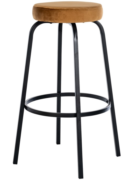 Barkruk Kamari fluweel, koffie