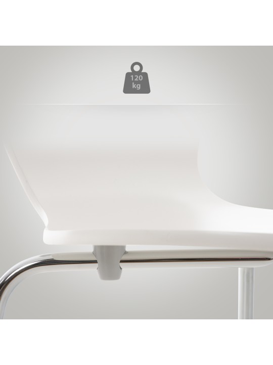 Set van 4 Calisto bezoekersstoelen, wit Set van 4 Calisto bezoekersstoelen, wit