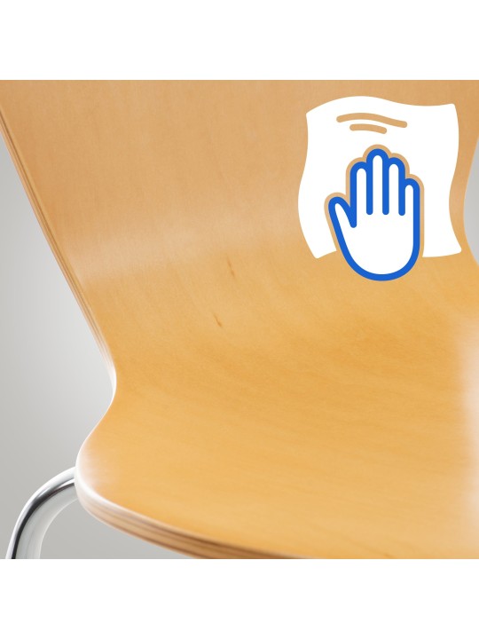 Set van 4 Calisto bezoekersstoelen, naturel