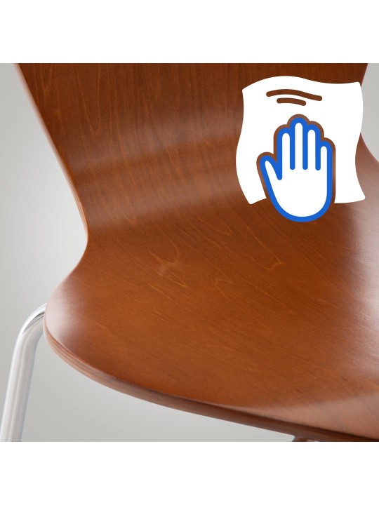 Set van 4 Calisto bezoekersstoelen, bruin