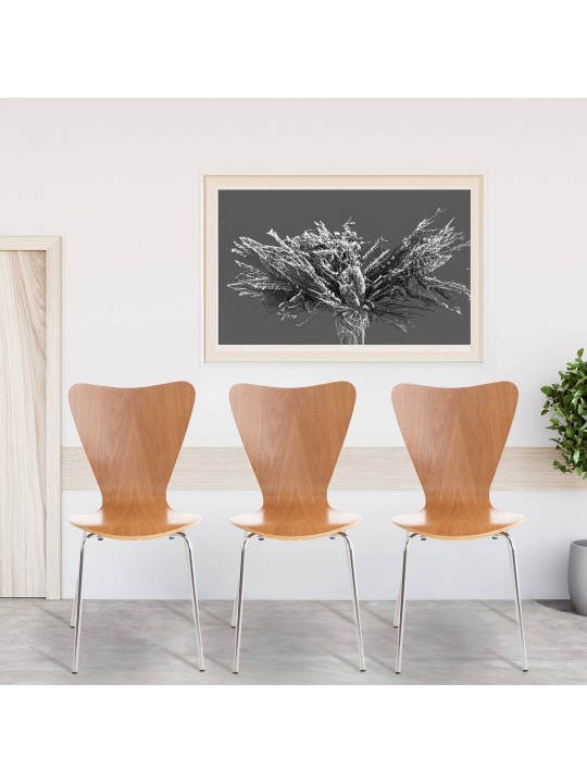 Set van 4 Calisto bezoekersstoelen, eiken