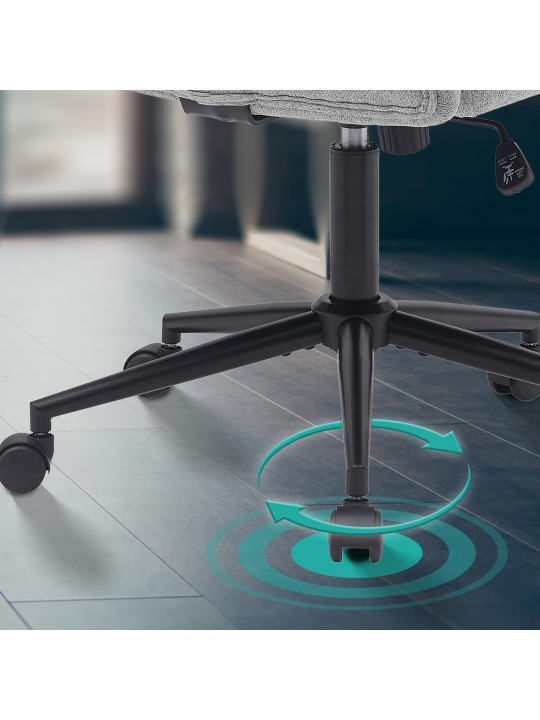 Bureaustoel Kingman stof, lichtgrijs