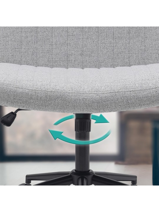 Bureaustoel Kingman stof, lichtgrijs