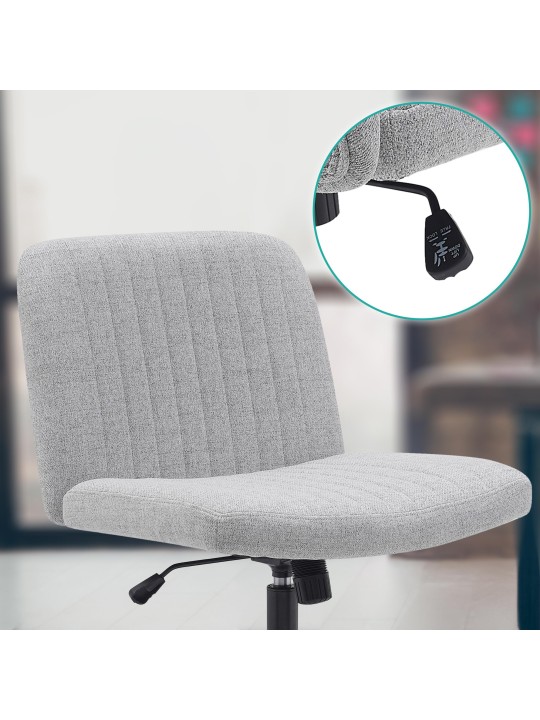 Bureaustoel Kingman stof, lichtgrijs