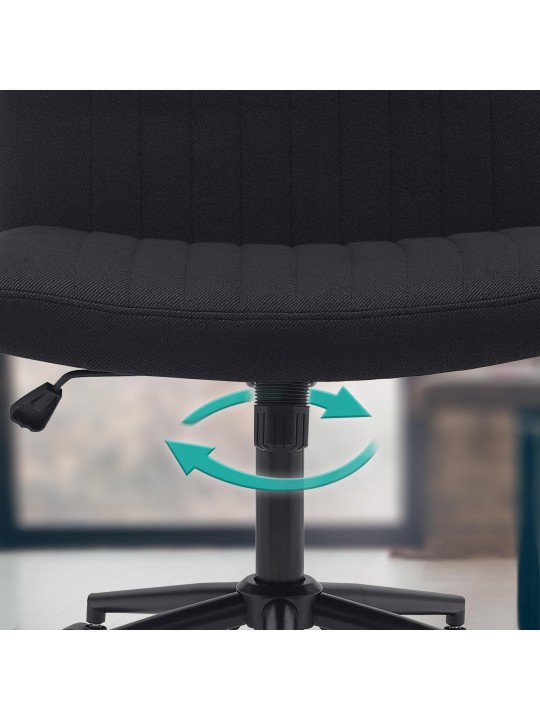 Bureaustoel Kingman stof, zwart