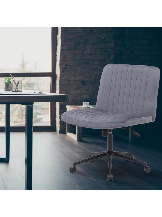 Bureaustoel Kingman fluweel, donkergrijs