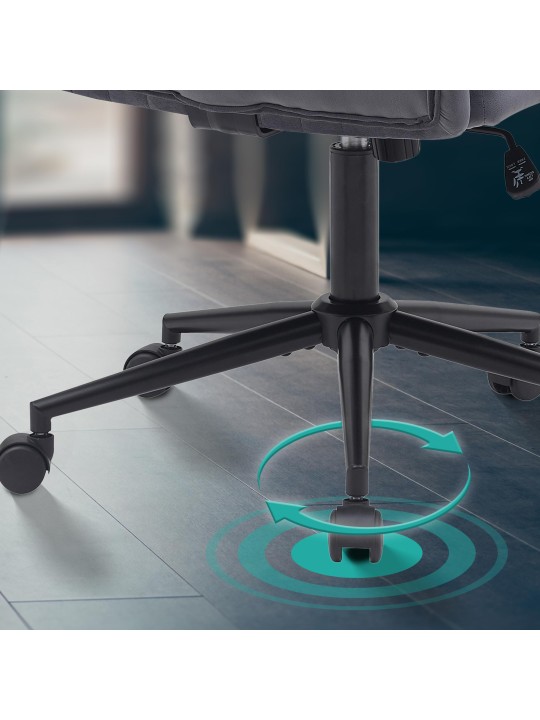 Bureaustoel Kingman fluweel, donkergrijs