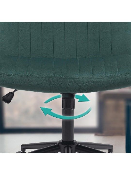 Bureaustoel Kingman fluweel, groen