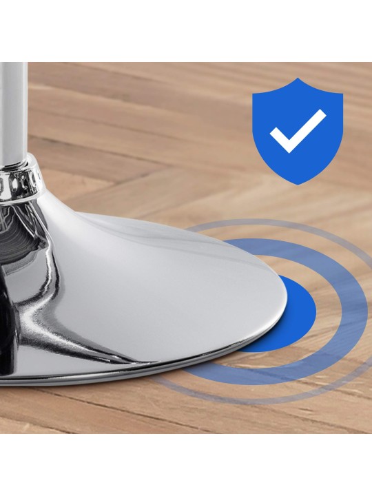 Barkruk Braga fluweel chroom, donkergrijs