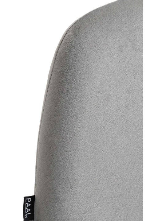 Barkruk Braga fluweel chroom, grijs