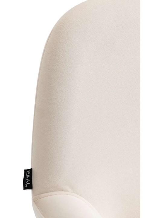 Barkruk Braga fluweel chroom, crème