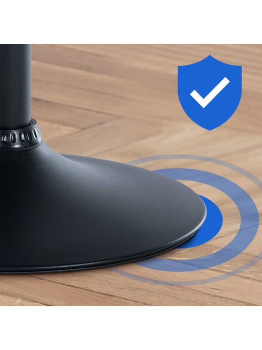 Barkruk Braga fluweel, donkergrijs