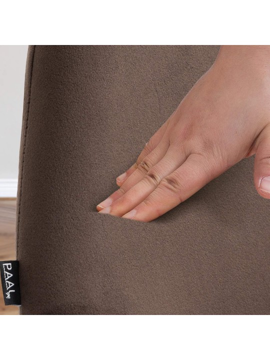 Barkruk Braga fluweel, bruin