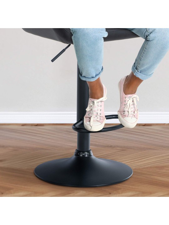 Barkruk Braga fluweel, zwart Barkruk Braga fluweel, zwart