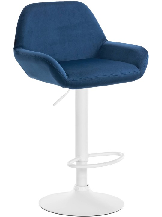 Barkruk Braga fluweel, blauw