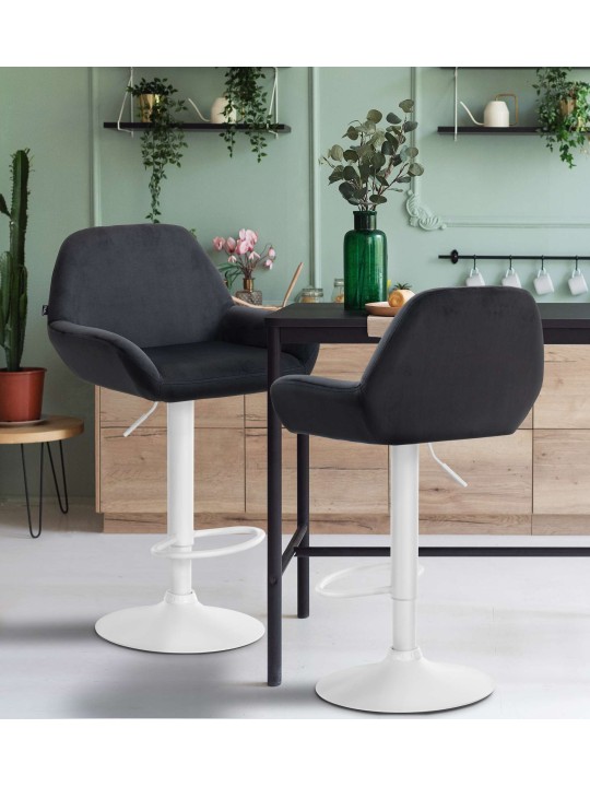 Barkruk Braga fluweel, zwart Barkruk Braga fluweel, zwart