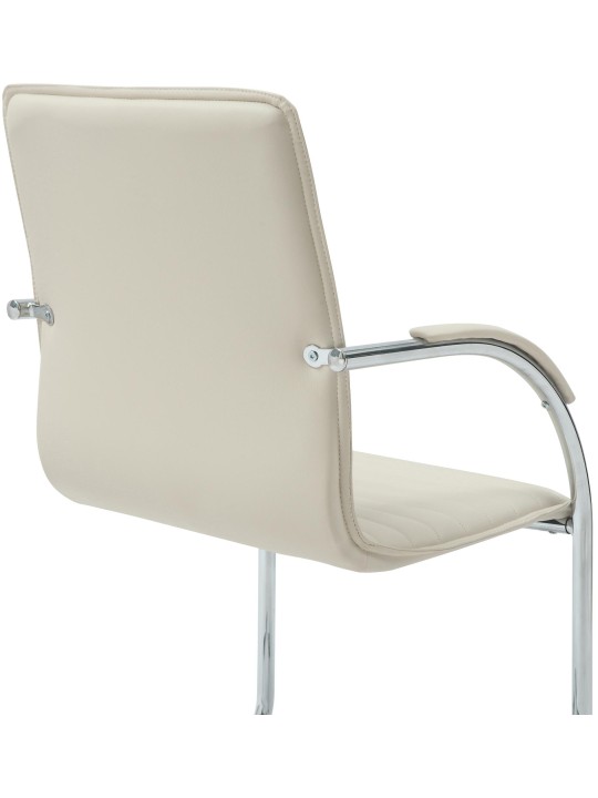 Bezoekersstoel Tira kunstleer, crème Bezoekersstoel Tira kunstleer, crème
