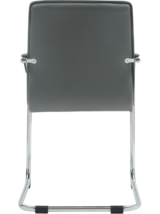 Bezoekersstoel Tira kunstleer, grijs