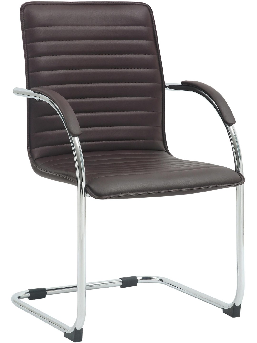 Bezoekersstoel Tira kunstleer, bruin