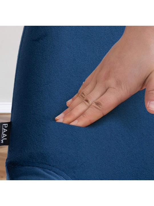 Set van 2 barkrukken Braga fluweel chroom, blauw Set van 2 barkrukken Braga fluweel chroom, blauw