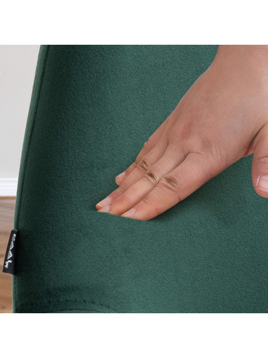 Set van 2 barkrukken Braga fluweel chroom, donkergroen