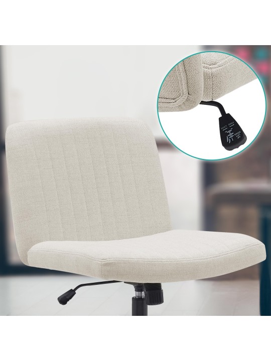 Bureaustoel Kingman stof, crème