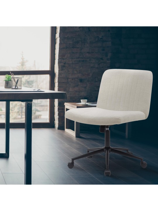 Bureaustoel Kingman stof, crème