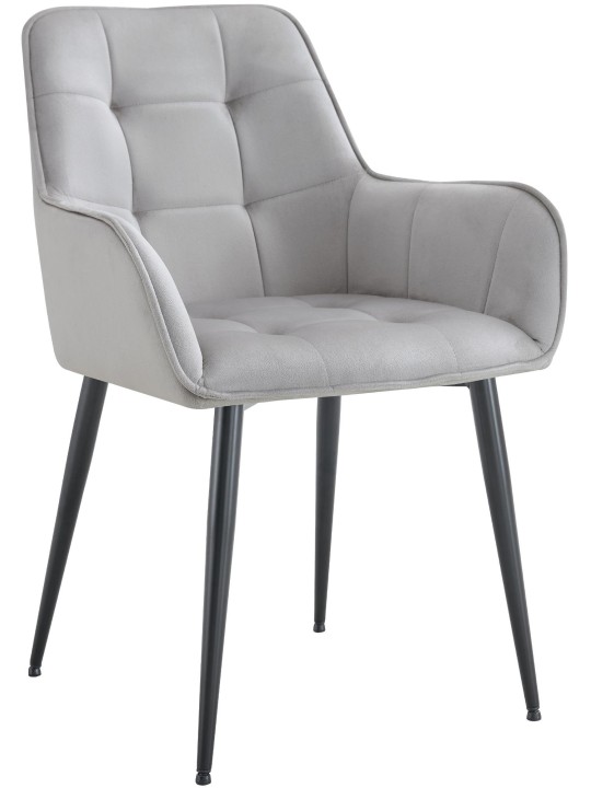 Ferndale fluwelen eetkamerstoel, lichtgrijs Ferndale fluwelen eetkamerstoel, lichtgrijs