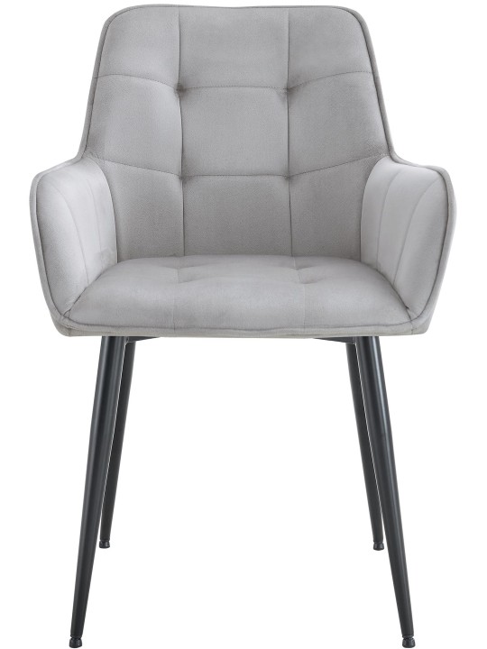 Ferndale fluwelen eetkamerstoel, lichtgrijs Ferndale fluwelen eetkamerstoel, lichtgrijs