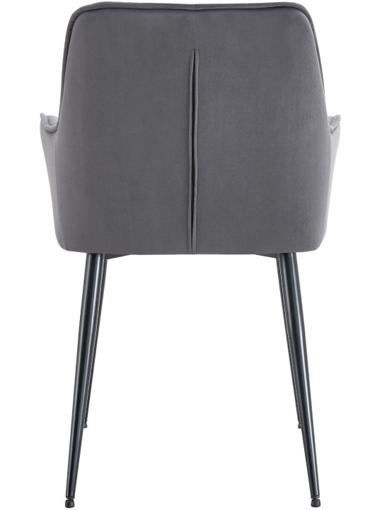 Ferndale fluwelen eetkamerstoel, donkergrijs Ferndale fluwelen eetkamerstoel, donkergrijs