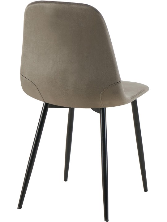 Baxter fluwelen eetkamerstoel, antraciet