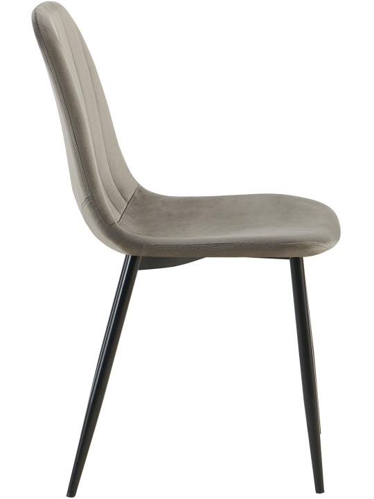 Baxter fluwelen eetkamerstoel, antraciet