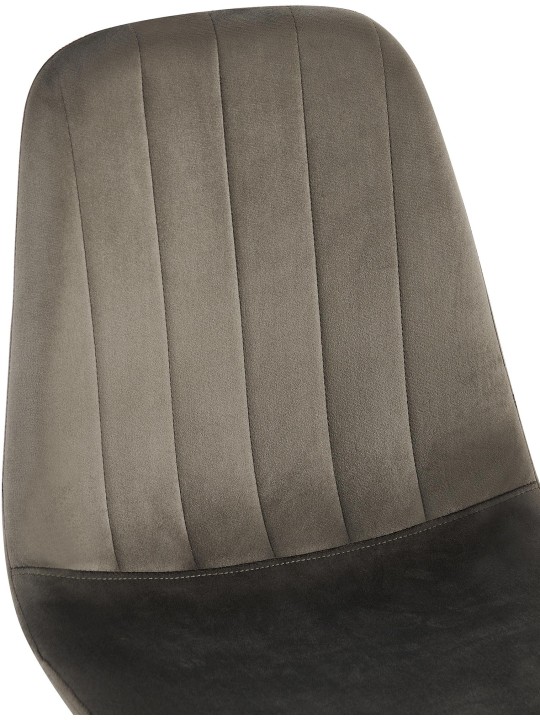 Set van 4 eetkamerstoelen Baxter fluweel, antraciet