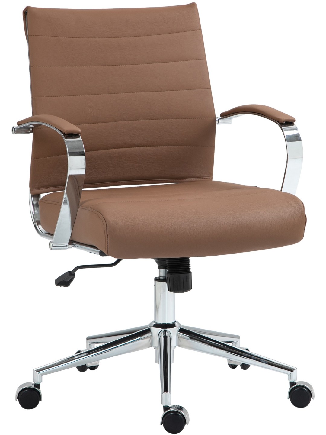 Bureaustoel Oakland echt leer, lichtbruin