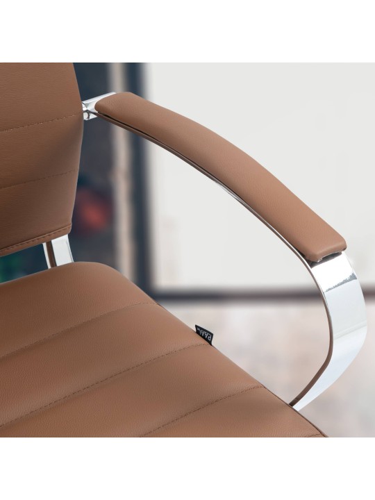 Bureaustoel Oakland echt leer, lichtbruin
