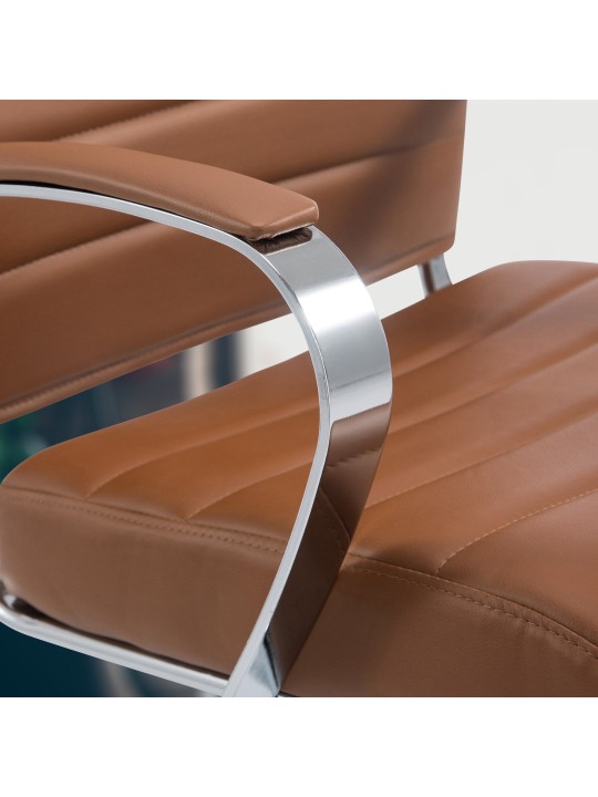 Bureaustoel Oakland kunstleer, lichtbruin